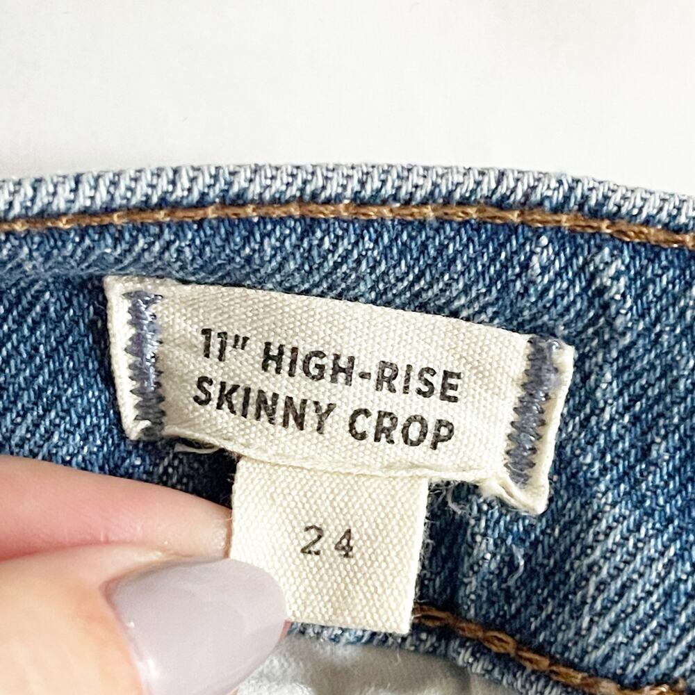 MADEWELL High Rise Skinny Crop Jeans Gleeson Wash 24 - Picture 10 of 11